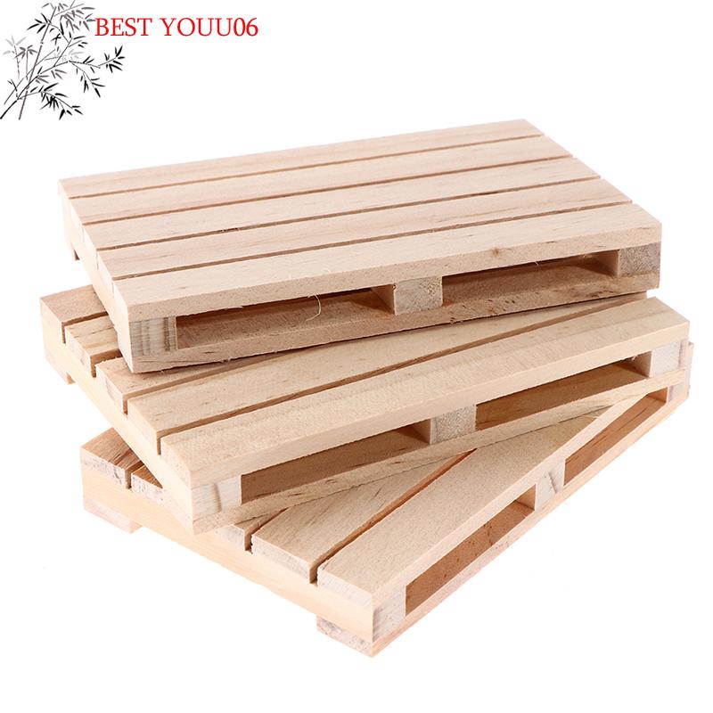(YOUU06)1 pièce Mini Palette en Bois Sous-verres Pour (YOUU06)Et Sous-verres en Bois Palette Boissons Froides Coussin Pot de Fleurs
