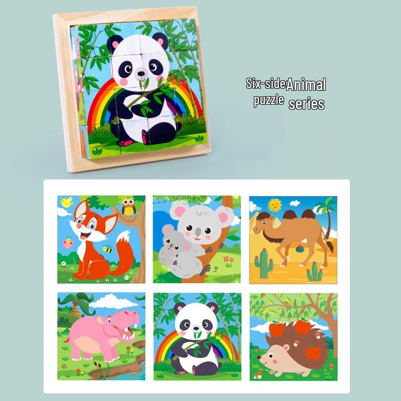 3D Wooden Animal Puzzle Blocks - Educational & Creative Toy for Child Development