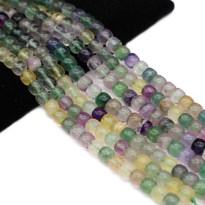 1String, Fashion Apple Shape Fluorite Beads, Energy Natural Stone Beads for Jewelry Making DIY Christmas Necklace Bracelet Gifts Crafts 7×8mm