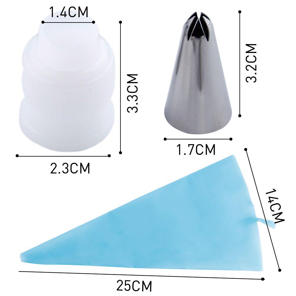 8Pcs/Set Silicone Icing Piping Cream Pastry Bag Nozzle Set DIY Cake Tips Set Cake Nozzle Kitchen