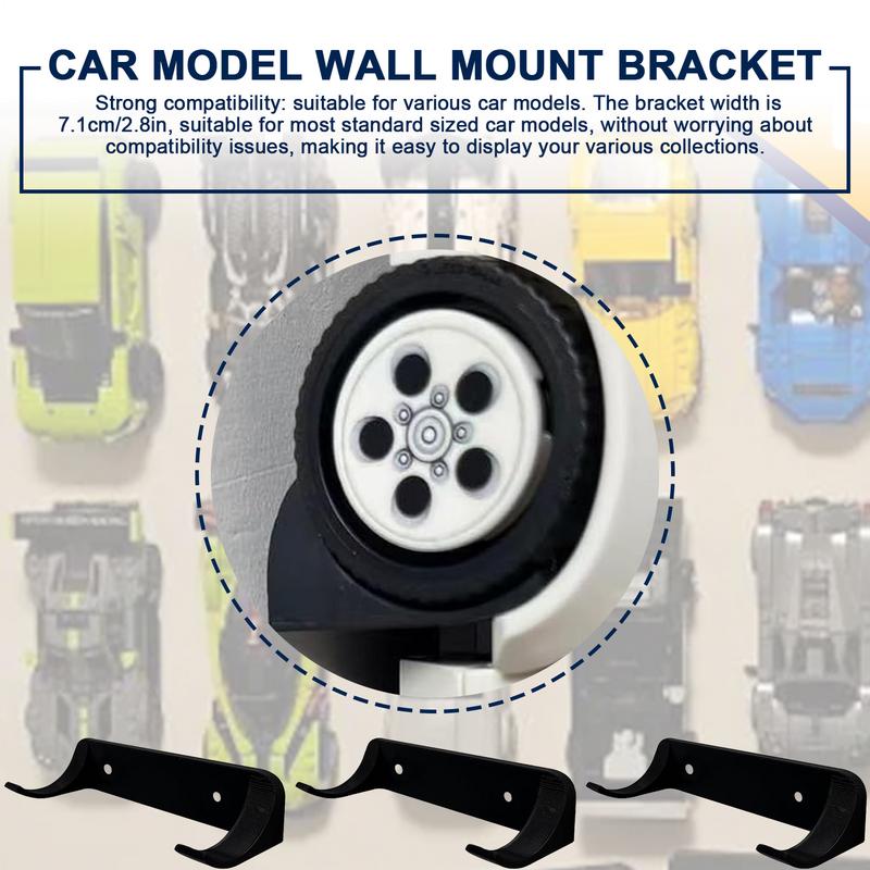 12PCS Car Display Wall Mount Stable Toy Car Holder Vertical Model Car Stand with Speed Champion Series Car Models Showcase