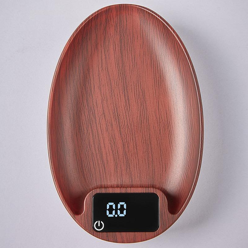 JUSTINLAU Coffee Bean Electronic Scale High-precision Coffee Bean Tray with LED Display Screen Mini Coffee Powder Weigh Scale