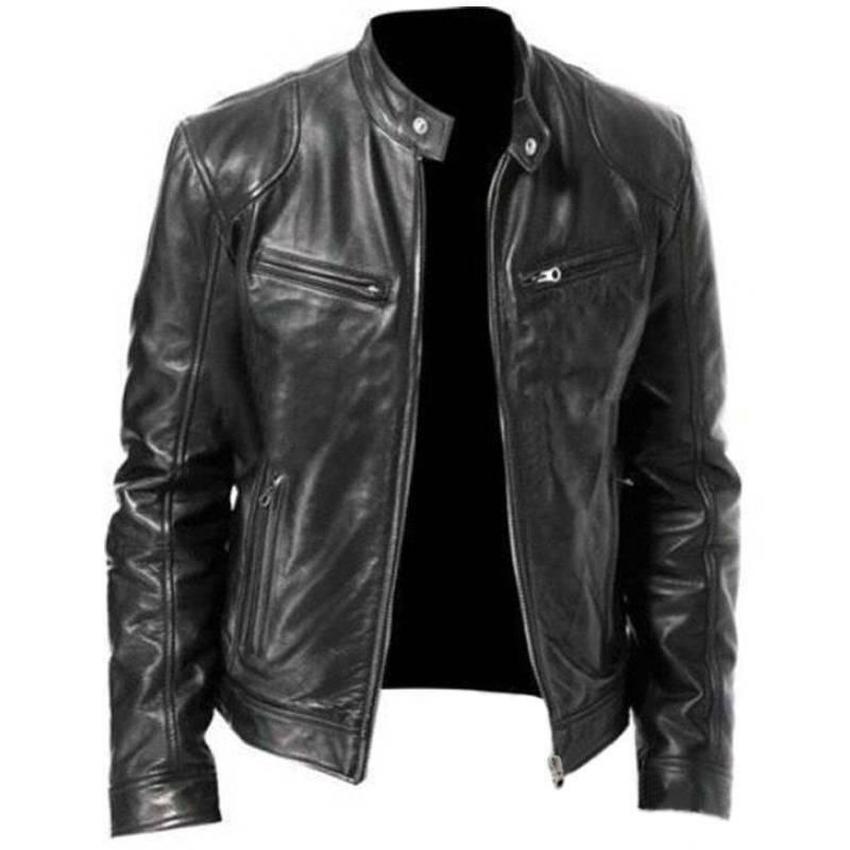 plain leather jacket mens