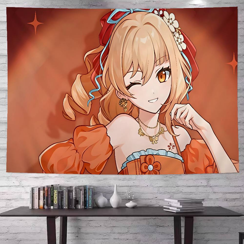 Genshin Impact Game Cartoon Tapestry Art Science Fiction Room Home Decor Wall Hanging Home Decor
