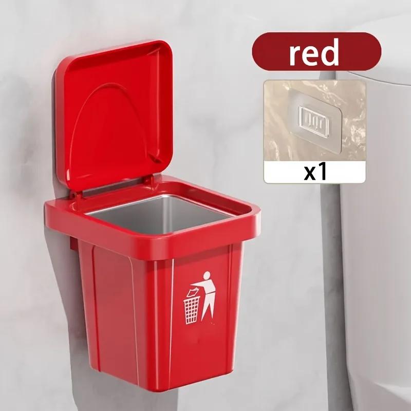 Wall-Mounted Ashtray Stylish Stainless Steel Trash Can Shaped Toilet AshTray No Drilling Required for Hotel Home Decor Ashtray