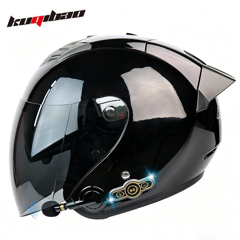 Cool Ride Bao Lightweight Bluetooth Motorcycle Helmet with Double Visor, 3C Certification, Long Battery Life, and Excellent Sound Quality