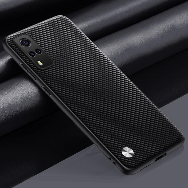 Luxury PU Leather Case For Vivo Y53S 4G Back Cover Matte Silicone Shockproof Full Protection Phone Case For Vivo Y31 Y51 2020