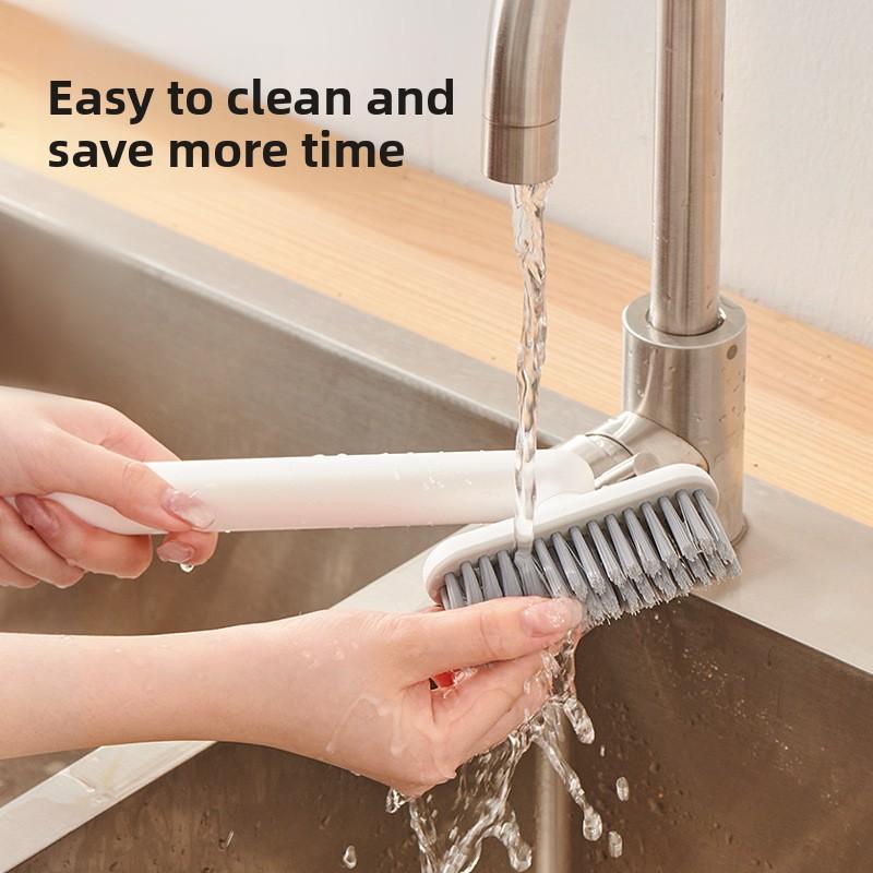 Multi-functional, Seamless Brush for Bathroom and Toilet Floor, Small Brush for Household Kitchen Rotary Cleaning and Tile Brushing