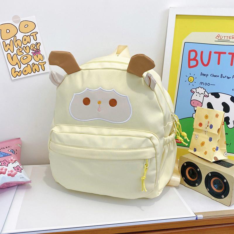 Charming Cartoon Sheep Design Backpack Spacious Trendy Gender Neutral Waterproof Laptop Bag