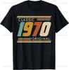 55 Years Old Gifts Vintage 1970 Music Cassette 55th Birthday T-Shirt Unisex Summer Streetwear Tops Casual Camiseta Hombre