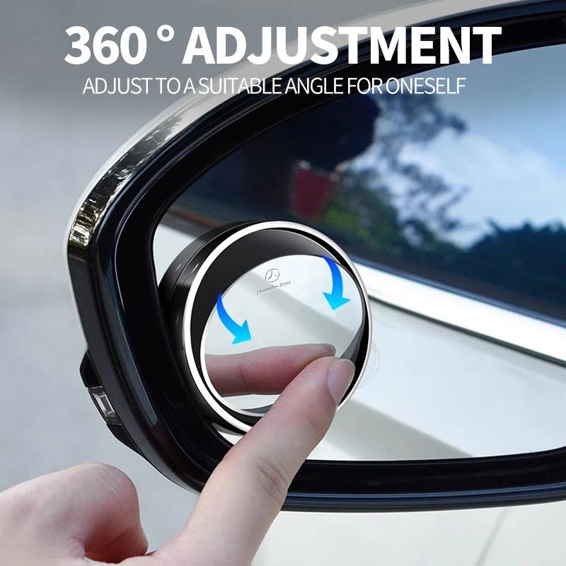 2Pcs 360 Degree Adjustable Blind Spot Mirror For Mercedes Benz C180 C200 C260 C300 W108 W124 W126 W140 W168 W169 Accessories