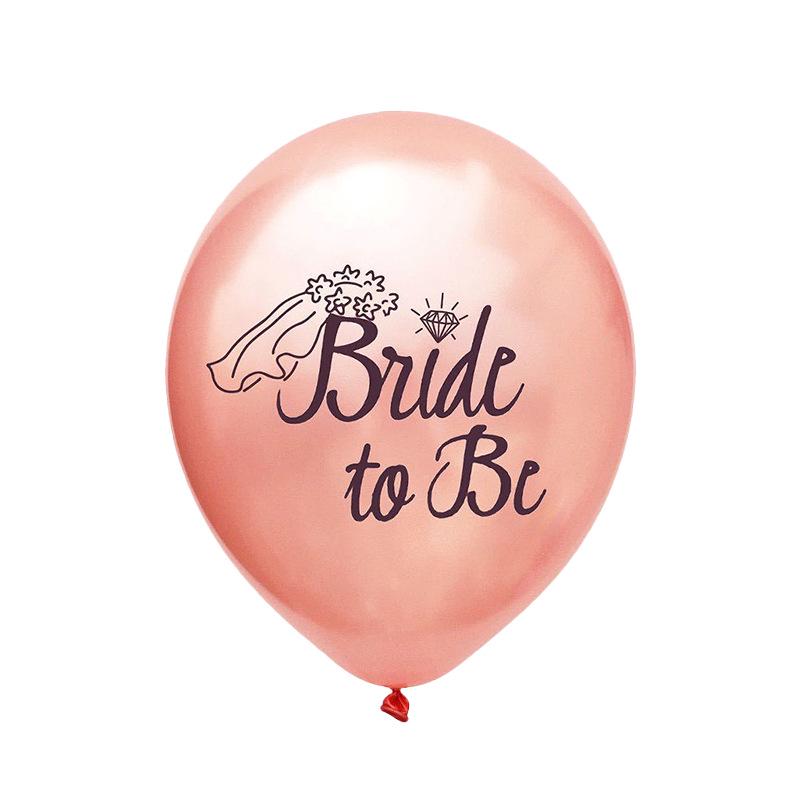 Rose Gold Bride-to-Be Confetti Balloon Set - 15 Pieces Wedding Party Decor
