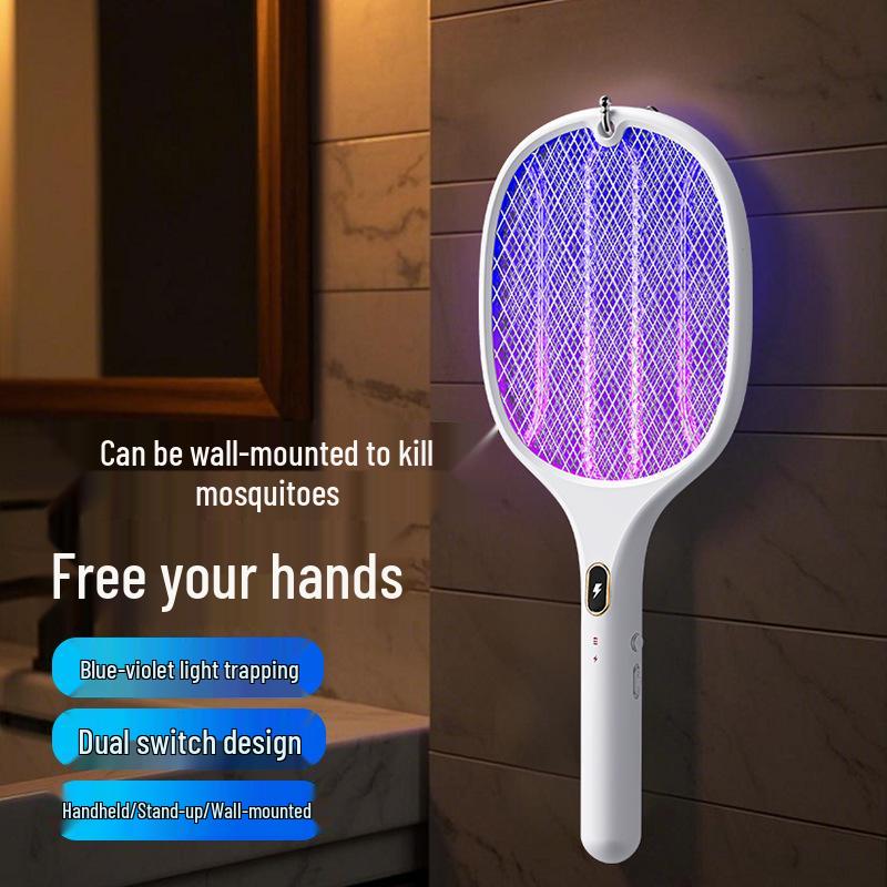 2025 Purple 3-in-1 Electric Mosquito Swatter & Killer Lamp with Automatic Luring