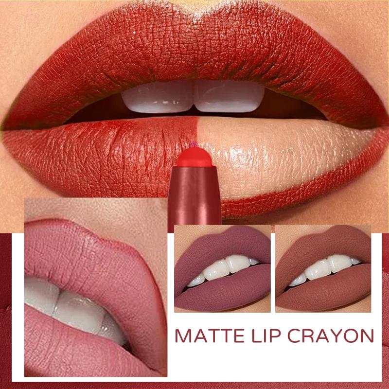 6Pcs Matte Lipstick Set Lip Liner Pencil Nude Matte Waterproof Lip Liner Lip Crayon Combo Lip Balm Lipliner Cosmetic Makeup Kit 1pcs