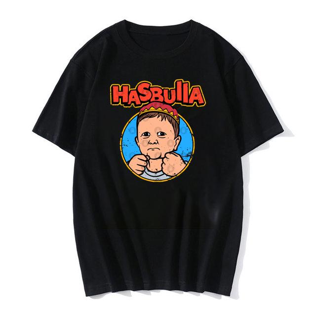Funny Team Hasbulla Smile Classic T Shirt Russia Hasbulla Fighting Meme Retro Men Clothing Casual Soft Summer Top Asian Size