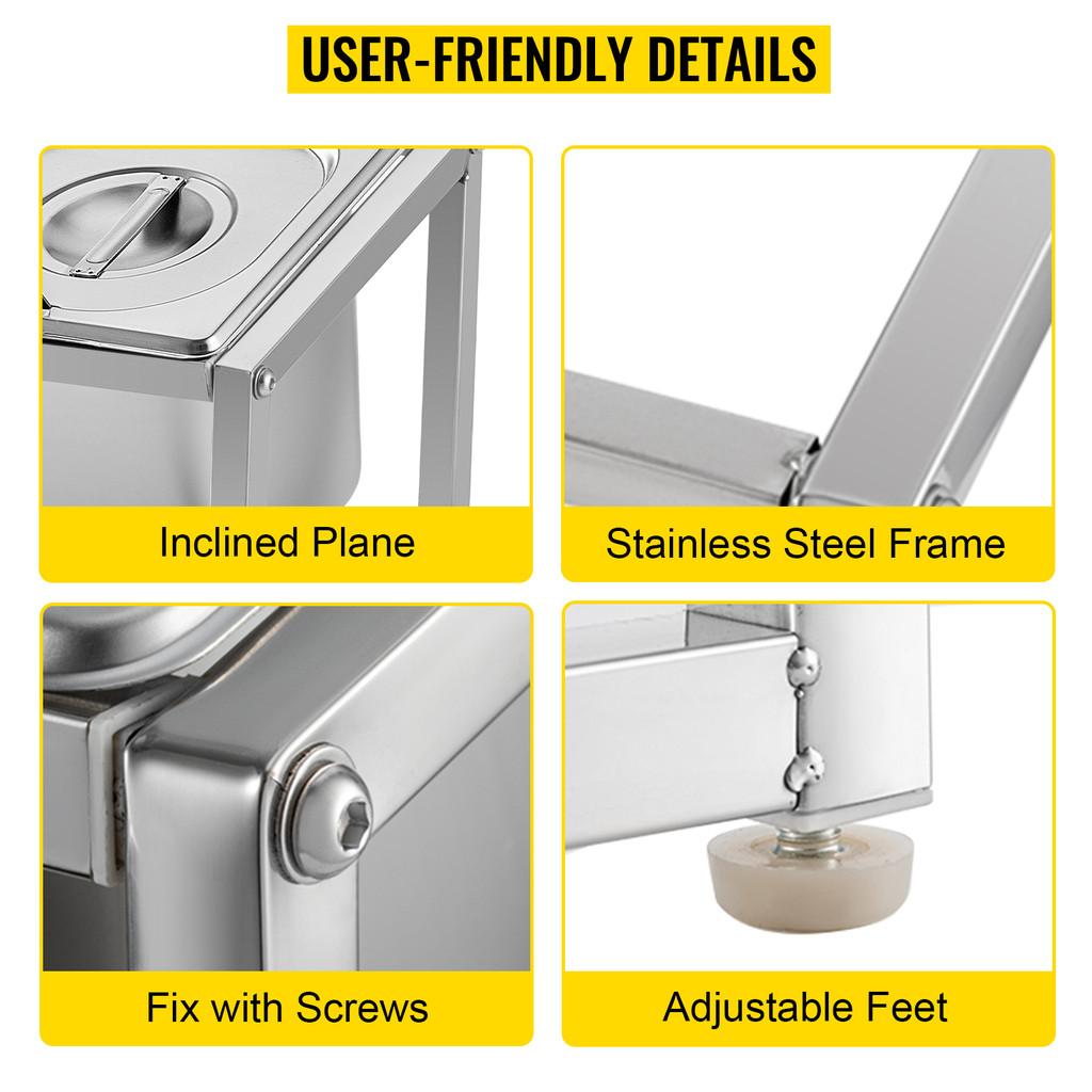 Expandable Spice Rack Adjustable Stainless Steel Organizer Shelf Kitchen 2-Tier Sauce Ingredients Fruits Holder