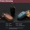 Custom 3D Logo Car Key Case Cover Shell Holder Leather Zipper Bag KeyChain Case Bag Wallets for All Car Accessories
