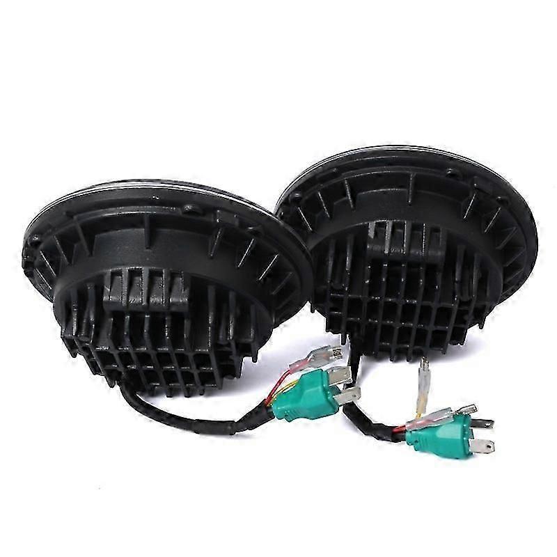 Compatible with Jeep Wrangler JK TJ LJ 2 Pack 7 Inch IP68 Waterproof 6500K 75W LED Headlight