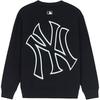 New MLB Overfit Mega Logo Sweatshirt Unisex Black 3AMTB0744-50BKS