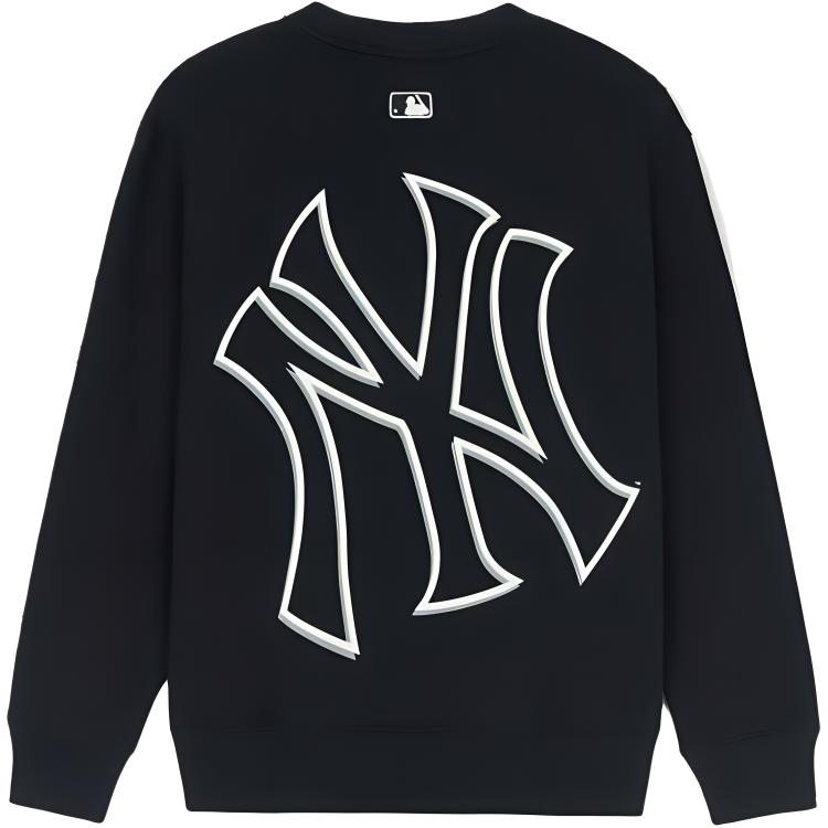 New MLB Overfit Mega Logo Sweatshirt Unisex Black 3AMTB0744-50BKS