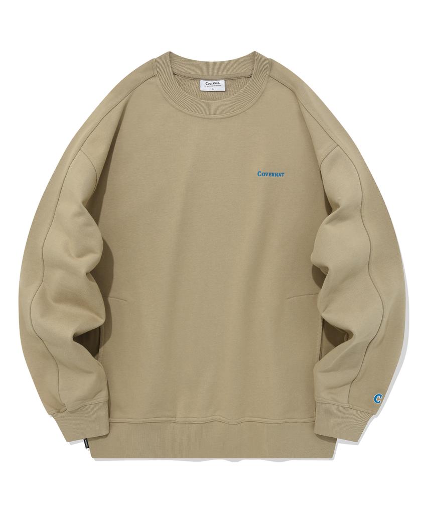 COVERNAT Heavyweight Oversized Sweatshirt Beige