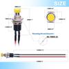 12Pcs 1A 250V AC 2 Pins SPST 6 Colors Normal Open Mini Momentary Push Button Switch with Pre-soldered Wires PBS-110-X6C