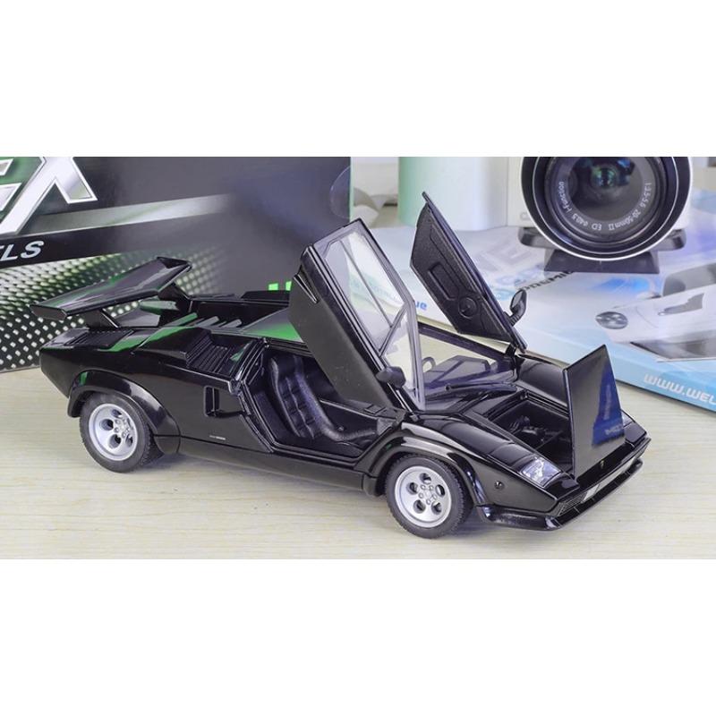 1/24 Vysoce kvalitní kovový model auta WELLY Lamborghini Countach LP 5000S Závodní auto Kovové Exotické auto Slitinová hračka pro Dětskou sbírku