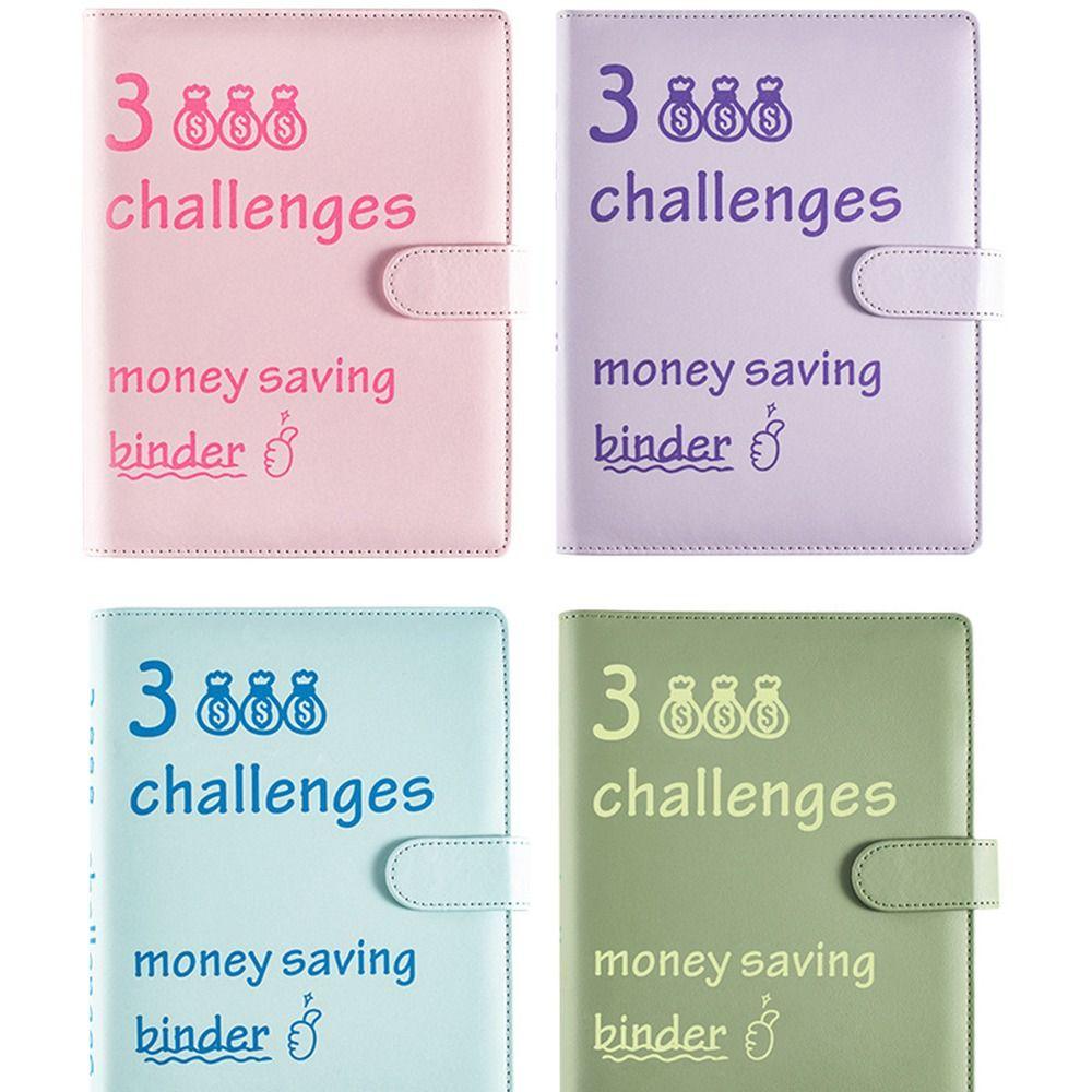 PU 100 Envelope Challenge Notebook Colorful Money Organizer  Office Stationery Supplies