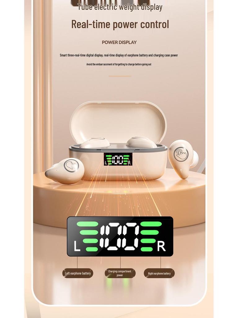 True Wireless Bluetooth In-Ear Sports Earphones with Digital Display