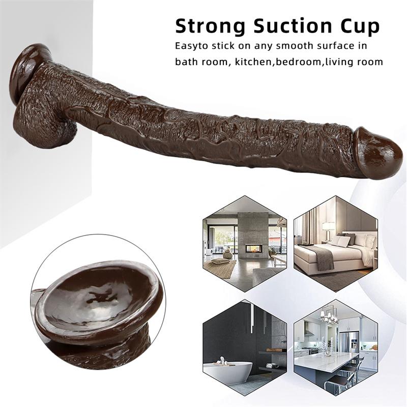 Women's Oversized Simulation Dildo Masturbator Goes Deep Into Anal Couples Sex Toys