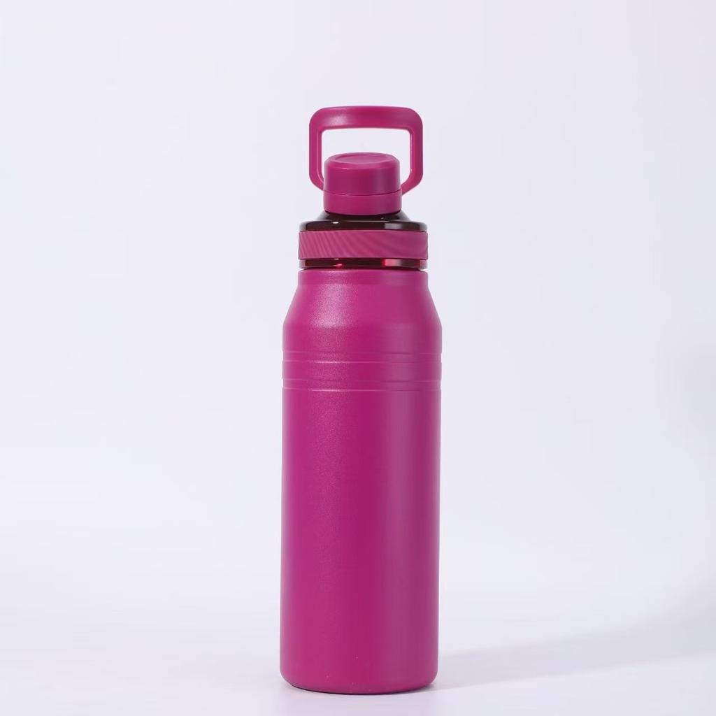 1PCS Outdoor Camping Sports Insulated Bottle 600ML Large Capacity Stainless Steel Direct Drinking Cycling Water Bottle Portable