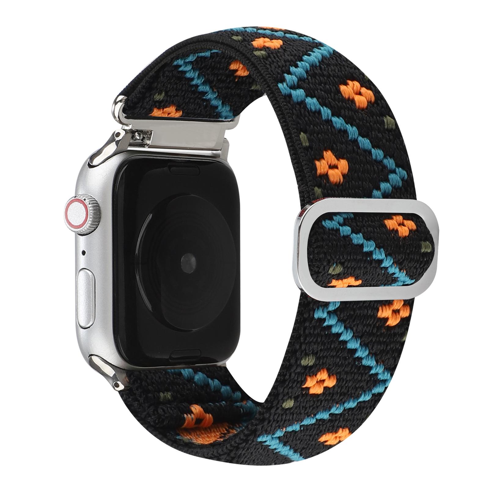 

Для Apple Watch Series 10 46мм/Ultra 2 Ultra 49мм/Series 9 8 7 45мм/6 5 4 SE (2023) SE (2022) SE 44мм/3 2 1 42мм Ремінець для годинника Еластичний нейлоновий ремінець Style H