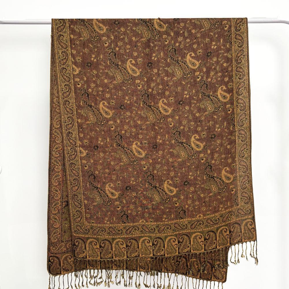 

Handmade Faux Cashmere Scarf With Tassels For Fall Winter Versatile Accessory 01