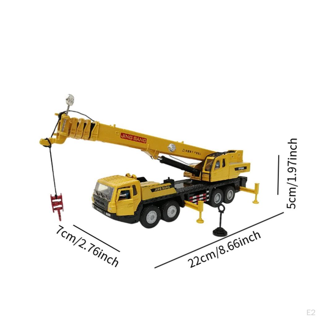 1:50 Scale Crane Truck Model for Kids Educational Alloy Vehicle Ages 3+