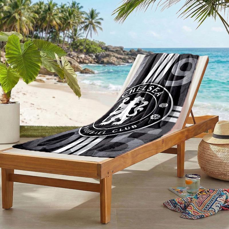 Chelsea Fc Fashion Beach Towel: Ideal for Summer Adventures Soft, Absorbent and Quick Drying Suitable for Swimming and Bathing