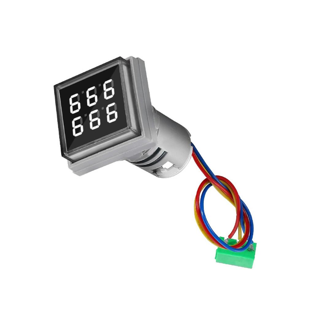Digitaler Zähler mit 22mm Lochmontage, quadratischer Zähler, 6-stellig 0-999999, AC220V, Zähler mit Belüftungsloch
