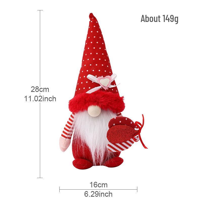 Valentine s & Mother s Day Gnome Balloon Bouquet with Rudolph Doll Ornaments