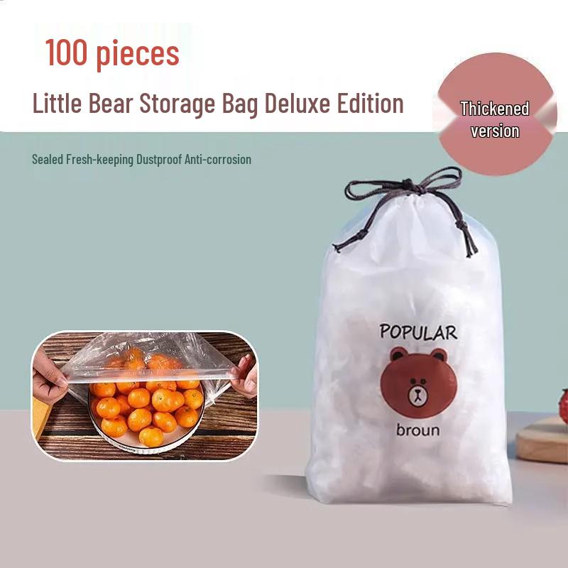 Disposable Elastic Food Bowl Covers, Fridge-Safe and Food-Grade, Bath Cap Style.