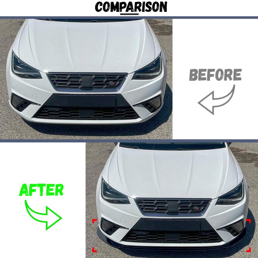 Front Bumper Splitter Lip Diffuser Body Kit Spoiler Trim For Seat Ibiza MK5 Standard/FR 6F KJ1 2017-2024+ Bodykit Tuning