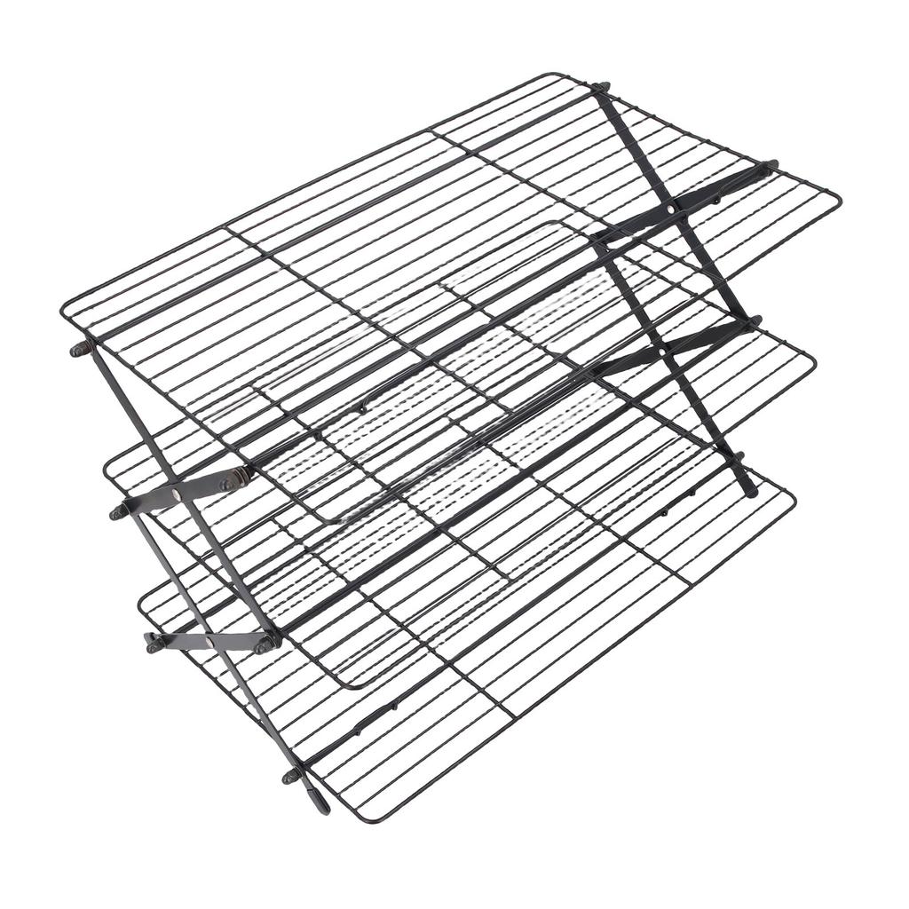 Baking Cooling Rack Foldable Rectangular Iron Cooking Baking Cooling Wire Rack for Cakes Cookies