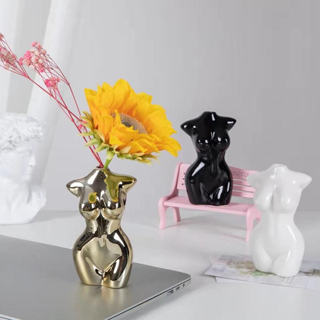 Nordic Naked Woman Dry Flower Decoration Art Interesting Flower Pot Flower Arranger
