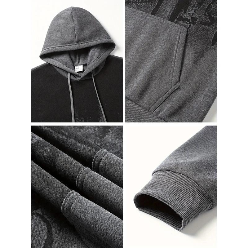 Men Splatter Hoodies Fall Winter Streetwear Outdoor Casual Sports Hooded Sweatshirt Comfort Budget Athleisure Men's Clothes
