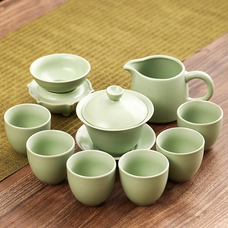 Ceramic Ge Kiln Ru Kung Fu Tea Set Business Company Activities Gift Boxes for Customers