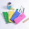 Estojo de Lápis com Zíper de Monstro Desenho Animado Fofo Grande Capacidade Nylon Organizador de Material Escolar Bolsa de Lápis Multifuncional Para Estudantes Crianças