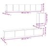 6 piece TV cabinet set concrete grey particleboard