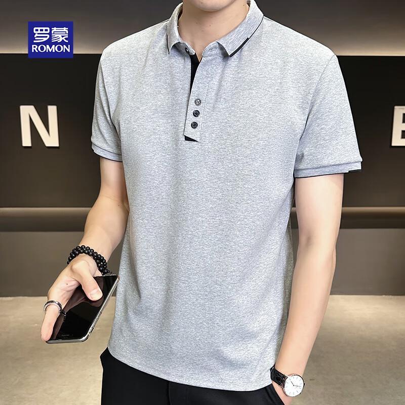 ROMON Men s Ice Cotton Short Sleeve Polo Shirt XL