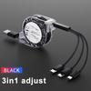 3 In 1 Telescopic Cable Suitable for Apple Type C Android Mobile Phone 3A Fast Charging USB Cable for iPhone Cable Usb C Cable