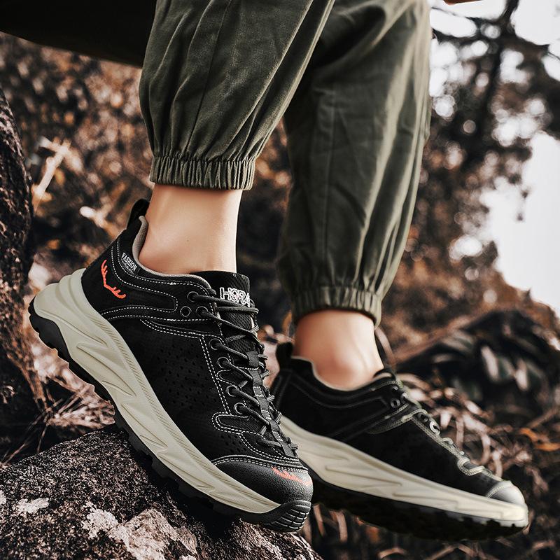 New Thick-soled Heightening Hong Kong Style Dad Shoes Trendy Retro Outdoor Non-slip Hiking Shoes Sports and Leisure Shoes Men's Shoes