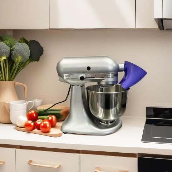 Stand Mixer Flour Funnel with Hook Attachment Splash Guard for Dry And Wet Ingredients Easy-Pour Docking Station