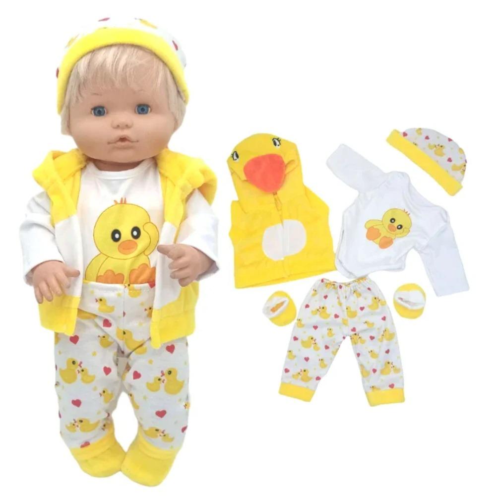 16-calowe ubranka dla lalki Nenuco w różowym swetrze, czapce i szaliku, 40 cm kostiumy dla lalek, zimowy zestaw świąteczny